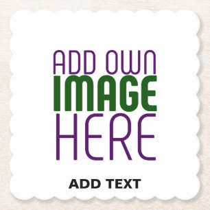 DESSOUS-DE-VERRE EN PAPIER MODÈLE DE TEXTE D'IMAGE BLANCHE SIMPLE MODERNE