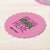 DESSOUS-DE-VERRE EN PAPIER MODÈLE DE TEXTE D'IMAGE CHAUD MODERNE ÉDITABLE (Incliné)