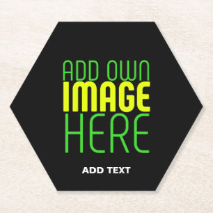 DESSOUS-DE-VERRE EN PAPIER MODÈLE DE TEXTE D'IMAGE NOIRE SIMPLE ET MODERNE