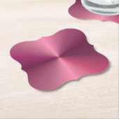 Dessous-de-verre En Papier Modèle vierge personnalisé élégant de couleur rose (Incliné)