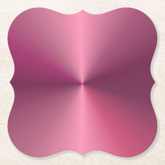 Dessous-de-verre En Papier Modèle vierge personnalisé élégant de couleur rose (Devant)
