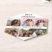 Dessous-de-verre En Papier Modern Friend Collage Photos Simple (Incliné)