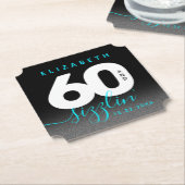 Dessous-de-verre En Papier Moderne Girly Ice Blue 60 et Sizzling (Incliné)