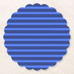 Dessous-de-verre En Papier Moderne simple bande à deux tons bleu géométrique<br><div class="desc">Bande simple moderne à deux tons Géométrique bleu marine Bloc de couleur</div>