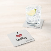 Dessous-de-verre En Papier Modifier le nom et le classement, Coeur rouge, Cal (En situation)