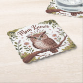Dessous-de-verre En Papier Mom Knows (Incliné)