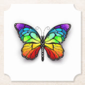 Dessous-de-verre En Papier Monarque papillon arc-en-ciel (Devant)