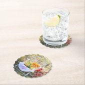 Dessous-de-verre En Papier Monogramme, Belle impression d'automne, Saint-Jacq (En situation)