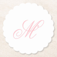 Monogramme Initiale Rose Élégant