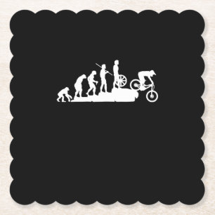 Dessous-de-verre En Papier montagne de VTT de descente d'évolution