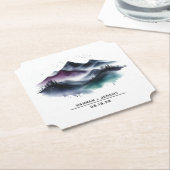 Dessous-de-verre En Papier Montagnes Aquarelle (Incliné)