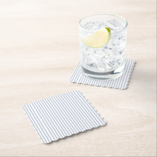 Dessous-de-verre En Papier Motif à rayures fines et délicates bleu clair et p