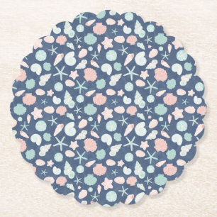 Dessous-de-verre En Papier motif de coquillages