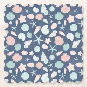 Dessous-de-verre En Papier motif de coquillages