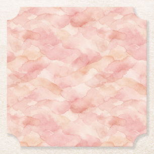 Dessous-de-verre En Papier Motif de design abstrait moderne rose tendre