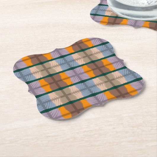 Dessous-de-verre En Papier Motif de détection miroir empilable (Incliné)