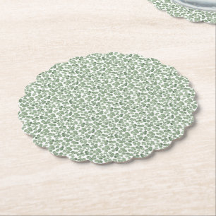 Dessous-de-verre En Papier Motif de fermeture Shamrock aquarelle