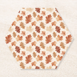 Dessous-de-verre En Papier Motif de feuille d'automne confortable