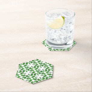 Dessous-de-verre En Papier Motif de feuille, motif de feuilles, feuilles vert