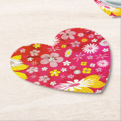 Dessous-de-verre En Papier Motif de fleurs (Incliné)