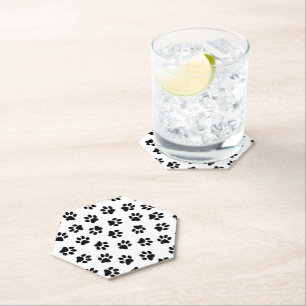 Dessous-de-verre En Papier Motif De Pâtes, Paniers De Chien, Paniers Noirs