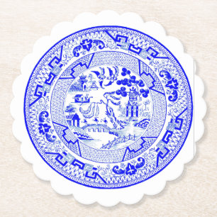 Dessous-de-verre En Papier Motif de saule bleu [1912]