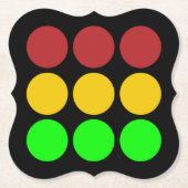 Dessous-de-verre En Papier Motif des panneaux de signalisation routière avant (Devant)