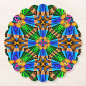 Dessous-de-verre En Papier Motif Fleurs Abstraites uniques (Devant)