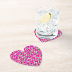 Dessous-de-verre En Papier Motif floral rose vif sans couture