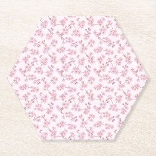 Dessous-de-verre En Papier Motif floral sans couture de fleurs de cerisier ro