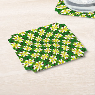Dessous-de-verre En Papier Motif frangipanier jaune