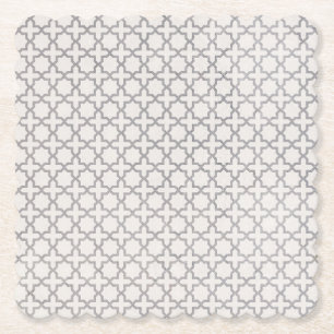 Dessous-de-verre En Papier Motif géométrique beige islamique