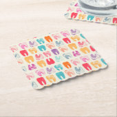 Dessous-de-verre En Papier Motif grunge de dent (Incliné)