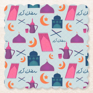 Dessous-de-verre En Papier Motif Joyeux Ramadan