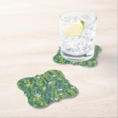 Dessous-de-verre En Papier Motif marguerite, motif vert, (En situation)