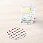 Dessous-de-verre En Papier Motif mignon de griffonnage d'ananas et de (En situation)