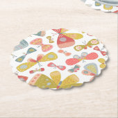 Dessous-de-verre En Papier Motif papillon (Incliné)