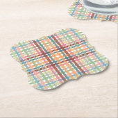 Dessous-de-verre En Papier Motif pastel pointillé (Incliné)