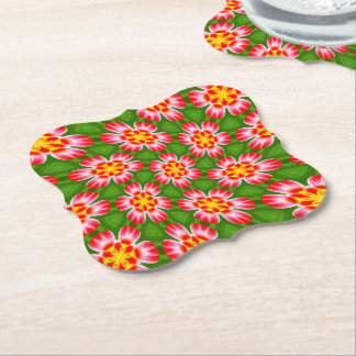 Dessous-de-verre En Papier Motif Red Lilies