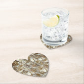 Dessous-de-verre En Papier Motif Rose d'Ivoire – Art Floral Élégant (En situation)