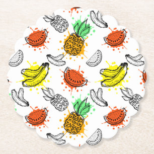 Dessous-de-verre En Papier Motif sans couture Vector Graphic
