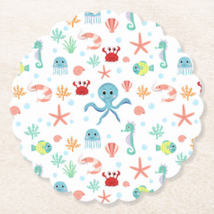 Dessous-de-verre En Papier Motif Sea World