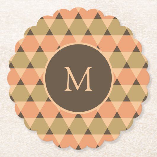 Dessous-de-verre En Papier Motif triangles (Devant)