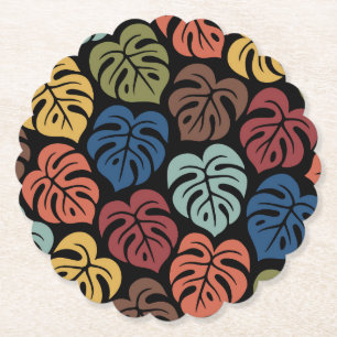Dessous-de-verre En Papier Motif Tropical Monstera