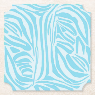 Dessous-de-verre En Papier Motif Zèbre Bleu