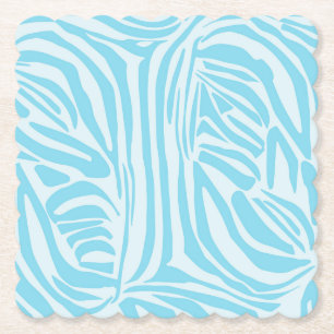 Dessous-de-verre En Papier Motif Zèbre Bleu