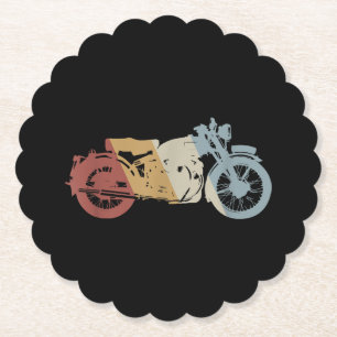 Dessous-de-verre En Papier Moto style rétro Vintage