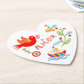 Dessous-de-verre En Papier Mouchoirs d'amour de Valentine (Incliné)