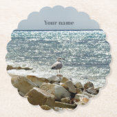Dessous-de-verre En Papier Mouette et mer (Devant)