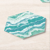 Dessous-de-verre En Papier mousse de mer marbrée : (Incliné)